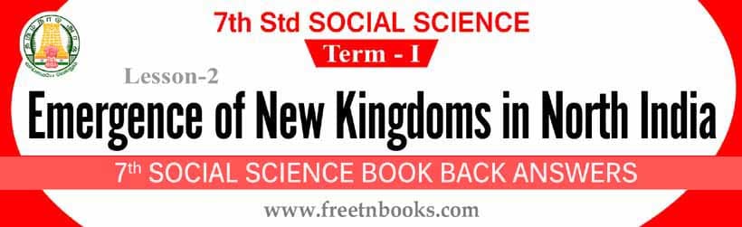 7th Std Social Science Guide | Emergence Of New Kingdoms In North India