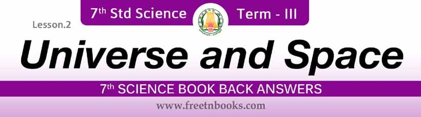 7th Standard Science Guide In English Universe And Space