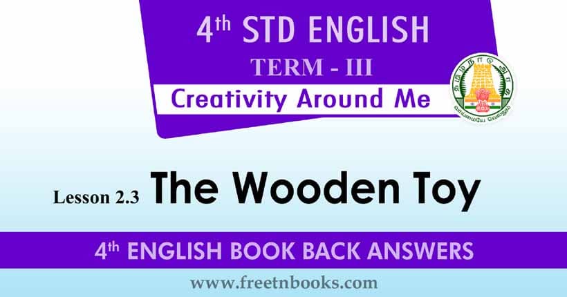 4th Std English Solution Creativity Around Me The Wooden Toy Term 3