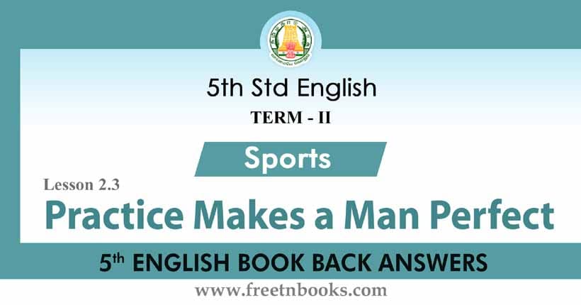 std 5 english lesson 27 question answer